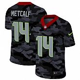 Nike Seattle Seahawks 14 Metcalf 2020 Camo Salute to Service Limited Jersey zhua